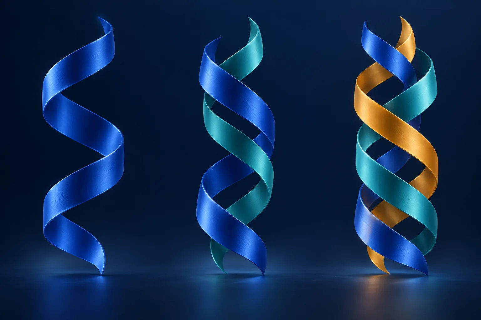 Separate one-, two- and three-ribbon compositions representing different receptor target profiles without ranking them