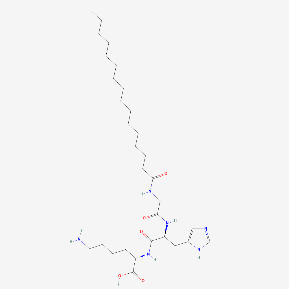 PubChem 2D molecular structure for Pal-GHK, CID 10231864