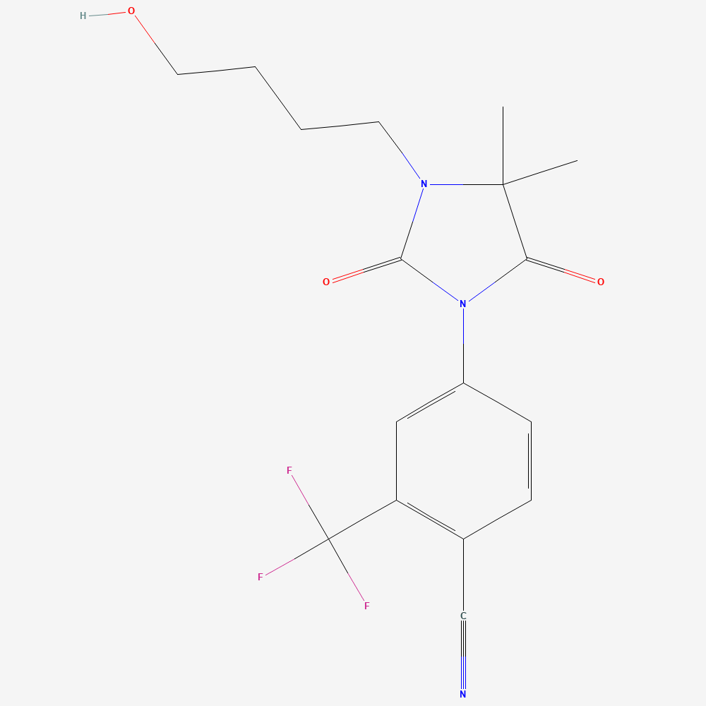 2D molecular structure for RU-58841, PubChem CID 132981