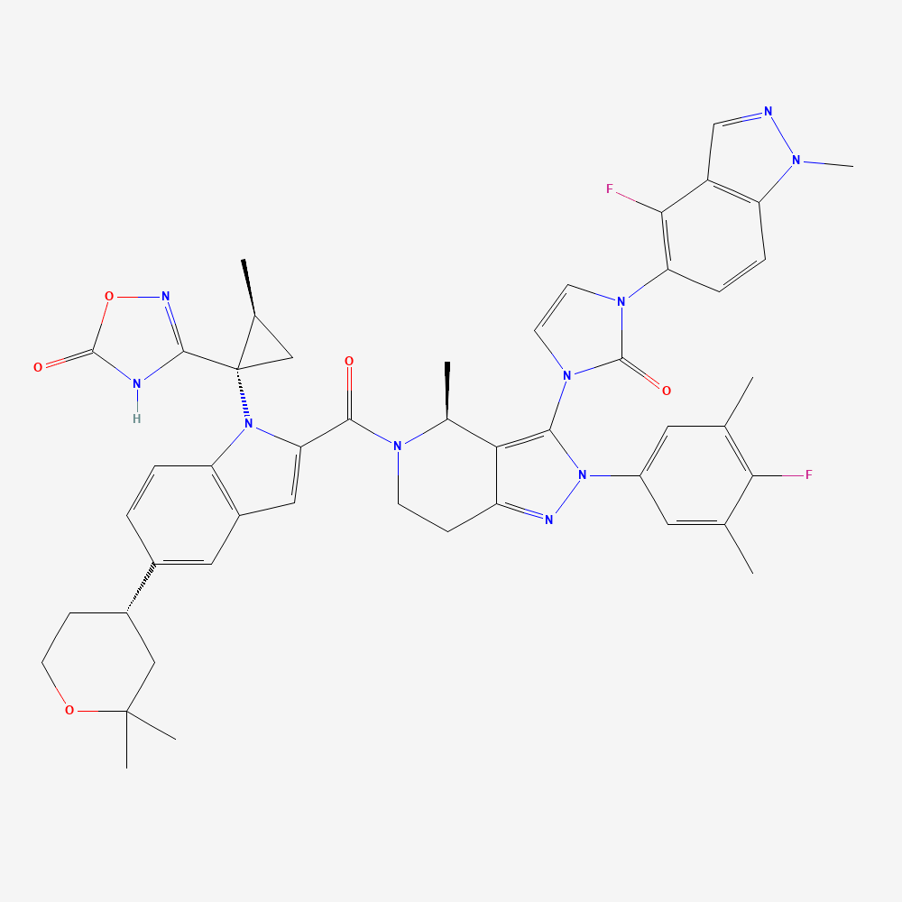 2D molecular structure for Orforglipron Capsules, PubChem CID 137319706
