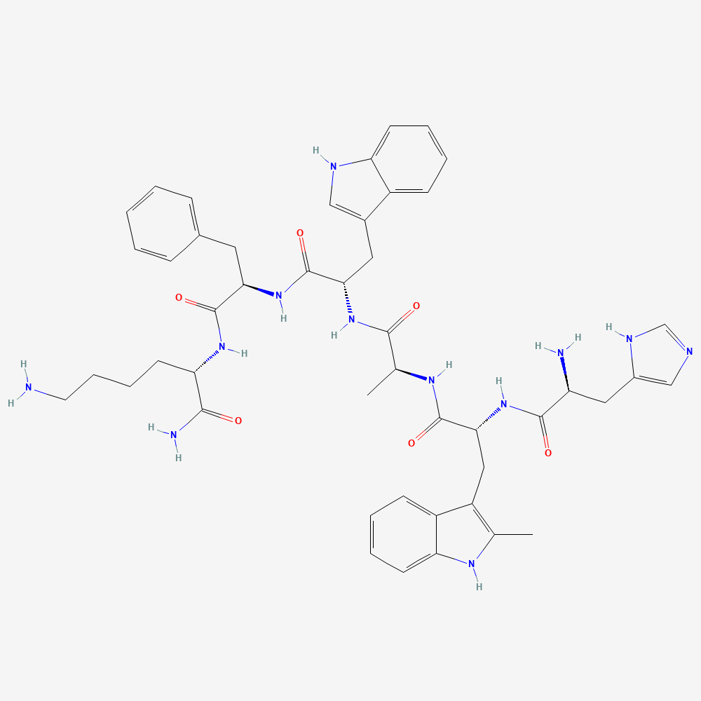 PubChem 2D molecular structure for Hexarelin, CID 6918297
